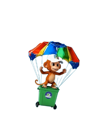 Reciclinho com paraquedas